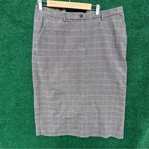 Classic Gray Plaid Women's Skirt